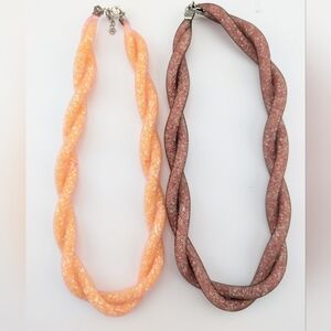 Vintage Austrian Crystal Mesh Necklaces